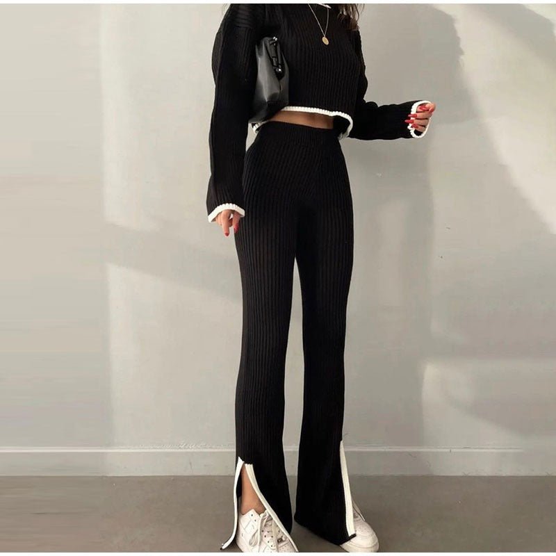 Women's High Waist Cropped Set