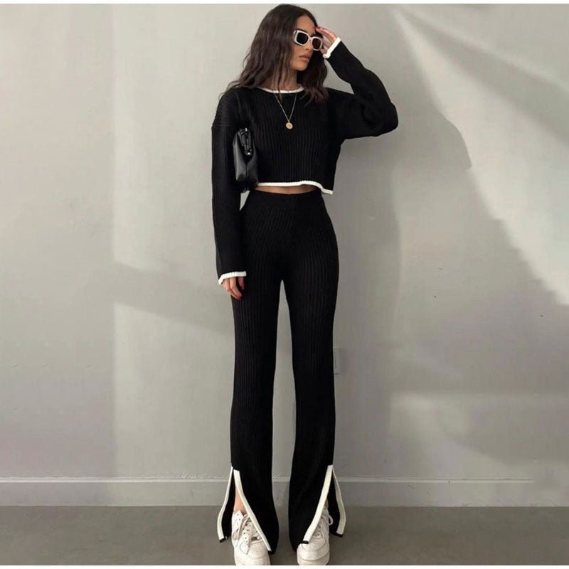 Women's High Waist Cropped Set