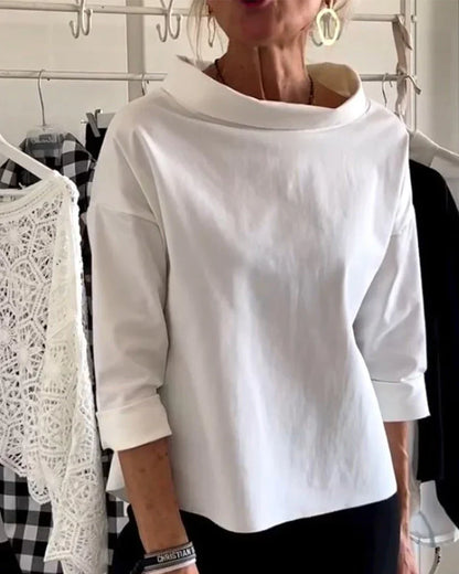 Women's Bateau Neck 3/4 Sleeve Casual - Fashinoza