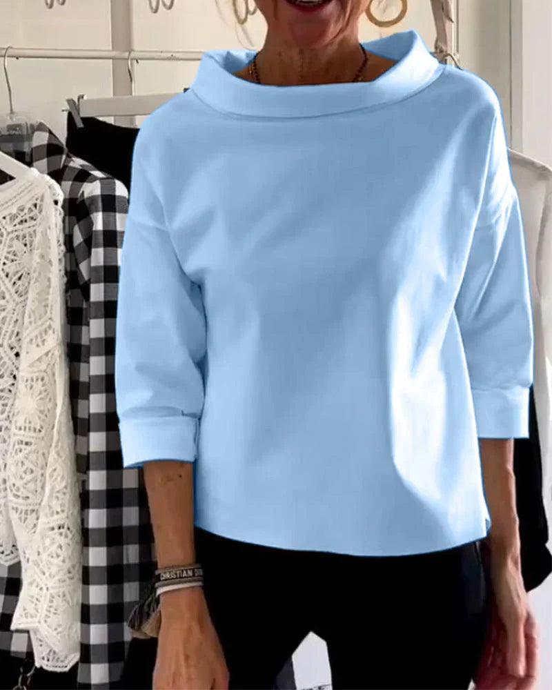 Women's Bateau Neck 3/4 Sleeve Casual
