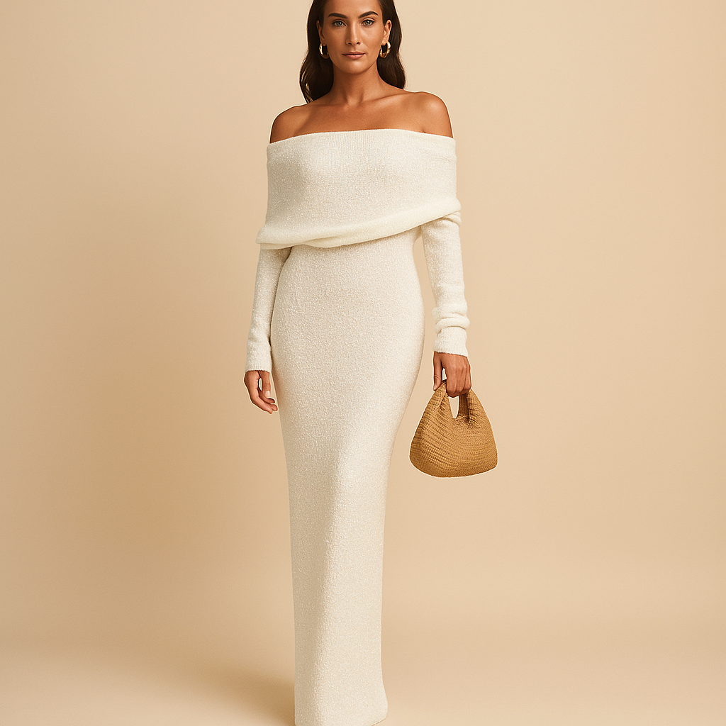 Women's Off Shoulder Summer Dress - 
Fashinoza