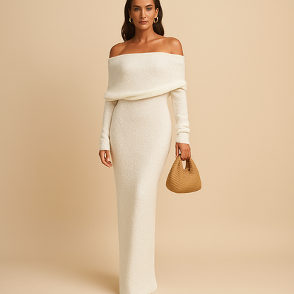 Women's Off Shoulder Summer Dress - 
Fashinoza