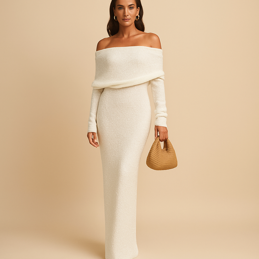 Women's Off Shoulder Summer Dress - 
Fashinoza