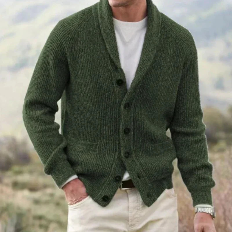 Carl | Men’s Spring Shawl Collar Button Cardigan