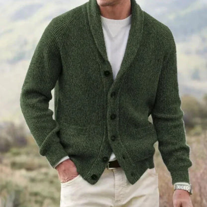 Carl | Men’s Spring Shawl Collar Button Cardigan