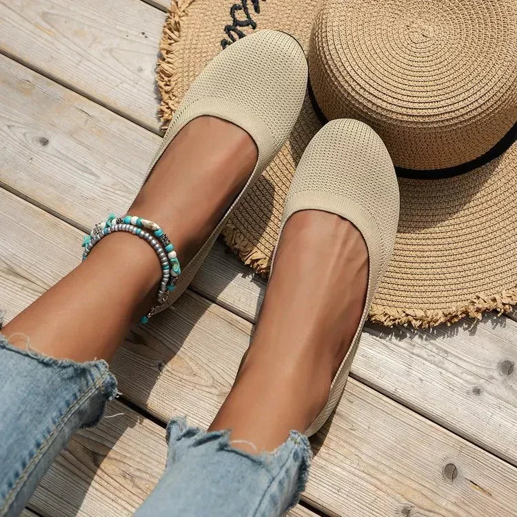 Amber | Women’s Spring Round Toe Ballet Flats