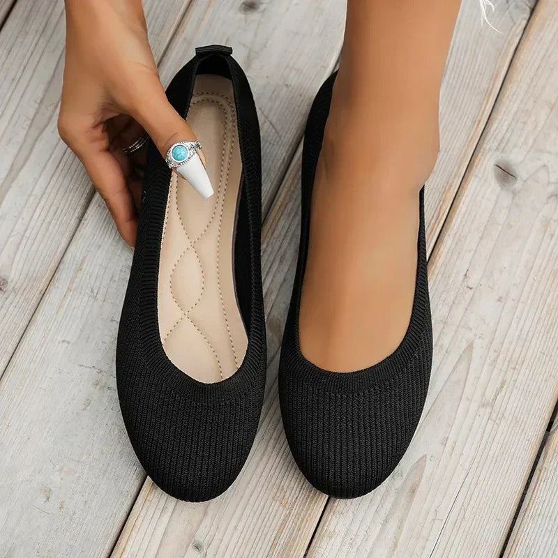 Amber | Women’s Spring Round Toe Ballet Flats