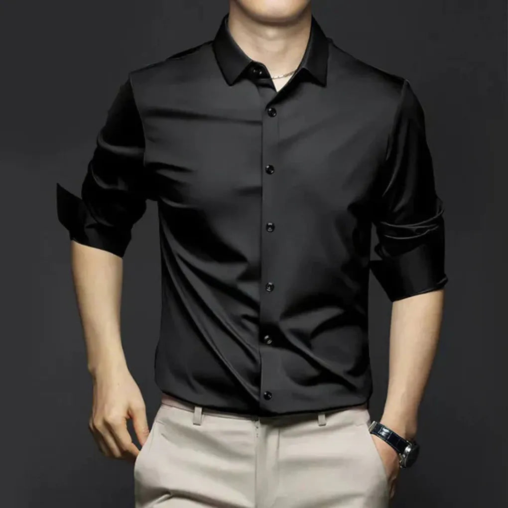 Men's Dress Shirt Wrinkle- Cotton - Fashinoza