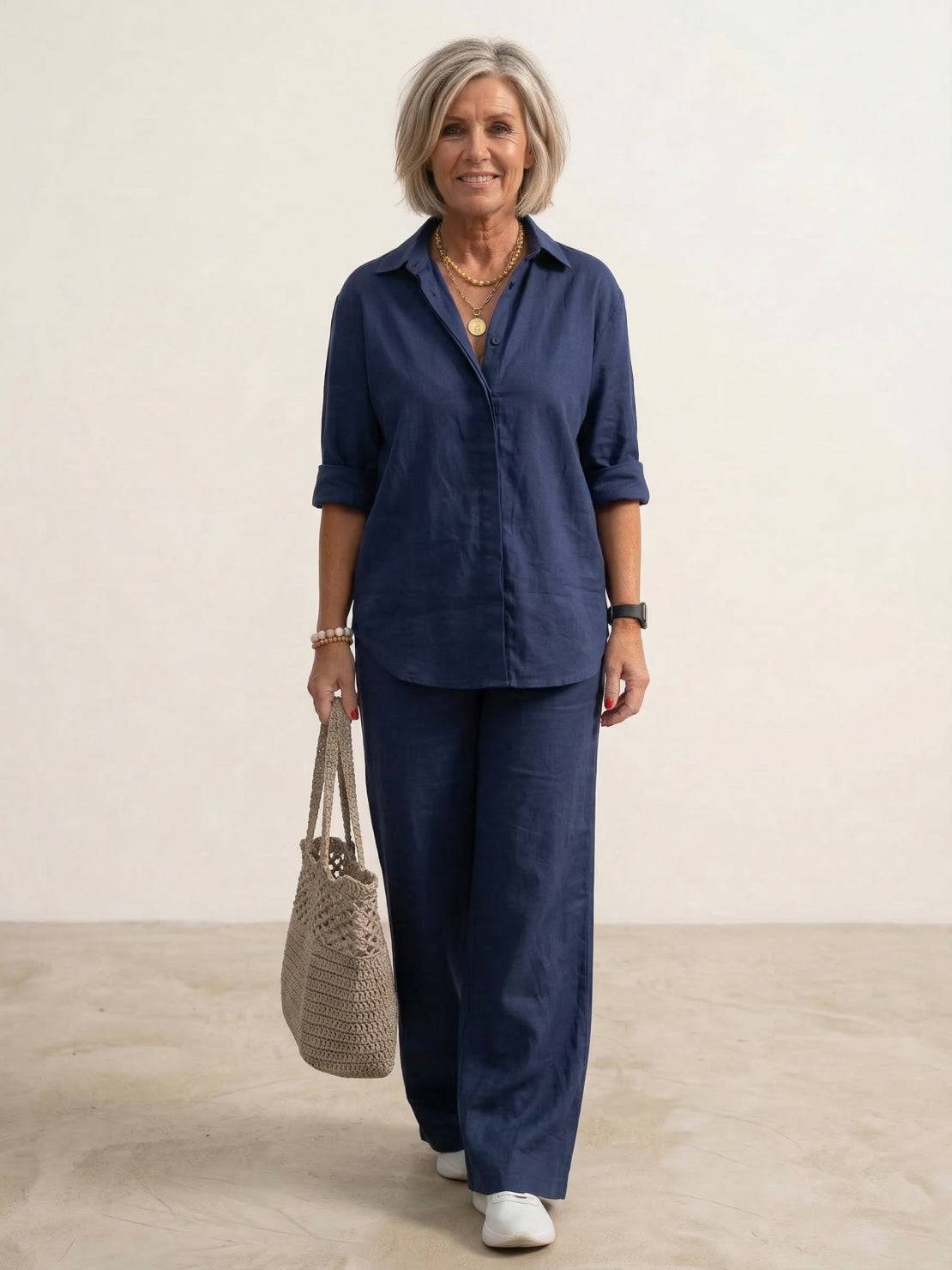 Vivian Women's Casual Shirt And Pants Set - Fashinoza