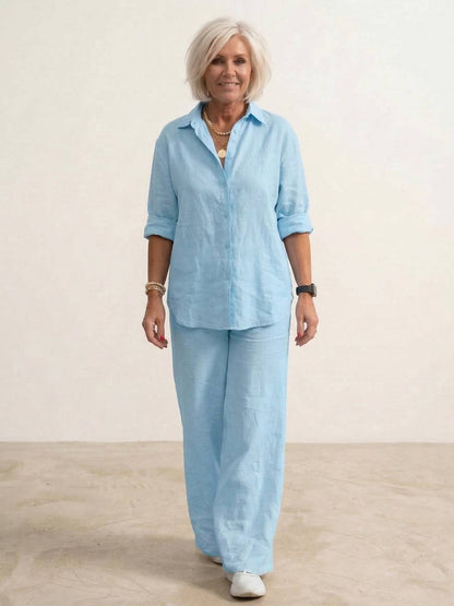 Vivian Women's Casual Shirt And Pants Set