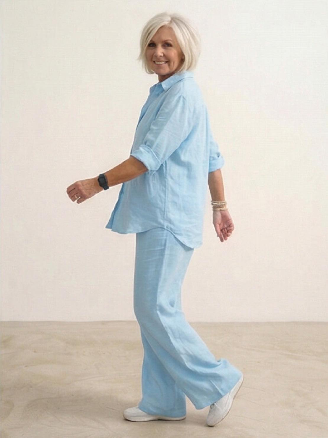 Vivian Women's Casual Shirt And Pants Set