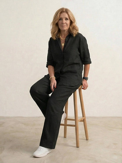 Vivian Women's Casual Shirt And Pants Set