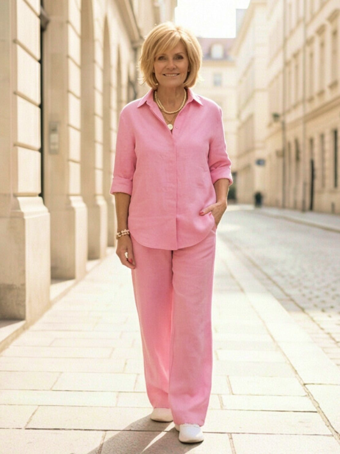 Vivian Women's Casual Shirt And Pants Set