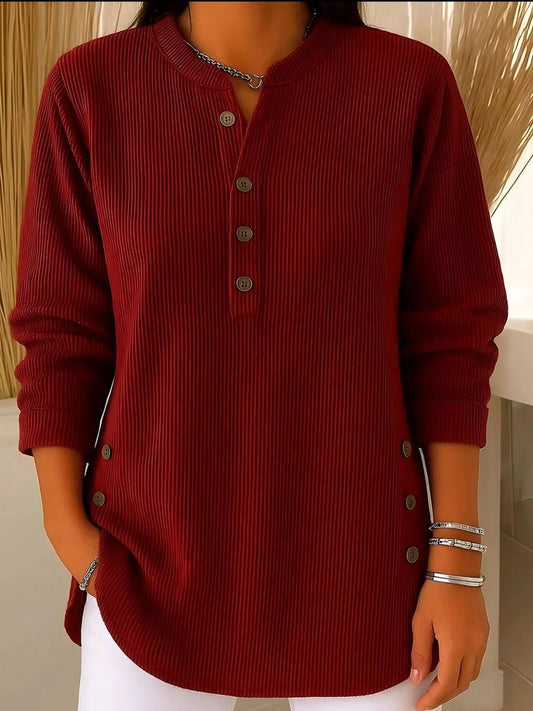 Women's Long Sleeve Tunic Blouse - Fashinoza
