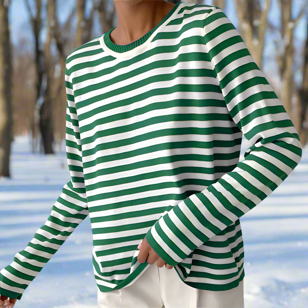 Image of Pam | Women's Striped Long Sleeve T-Shirt