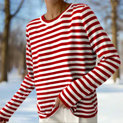Image of Pam | Women's Striped Long Sleeve T-Shirt