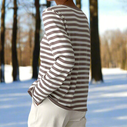 Image of Pam | Women's Striped Long Sleeve T-Shirt