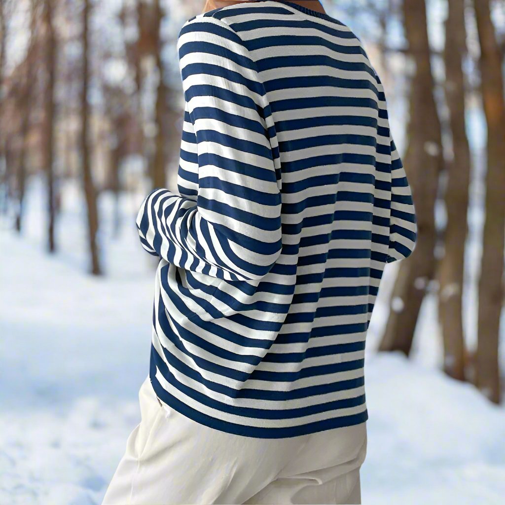 Image of Pam | Women's Striped Long Sleeve T-Shirt