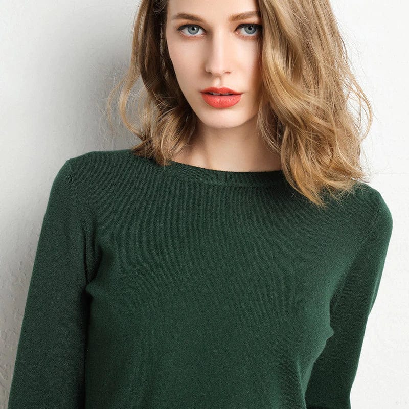 Women's Cashmere Sweater Classic Neckline