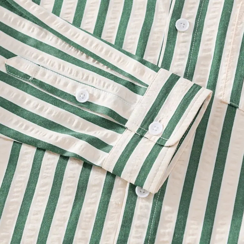 Image of Parker | Men's Long Sleeve Striped Shirt