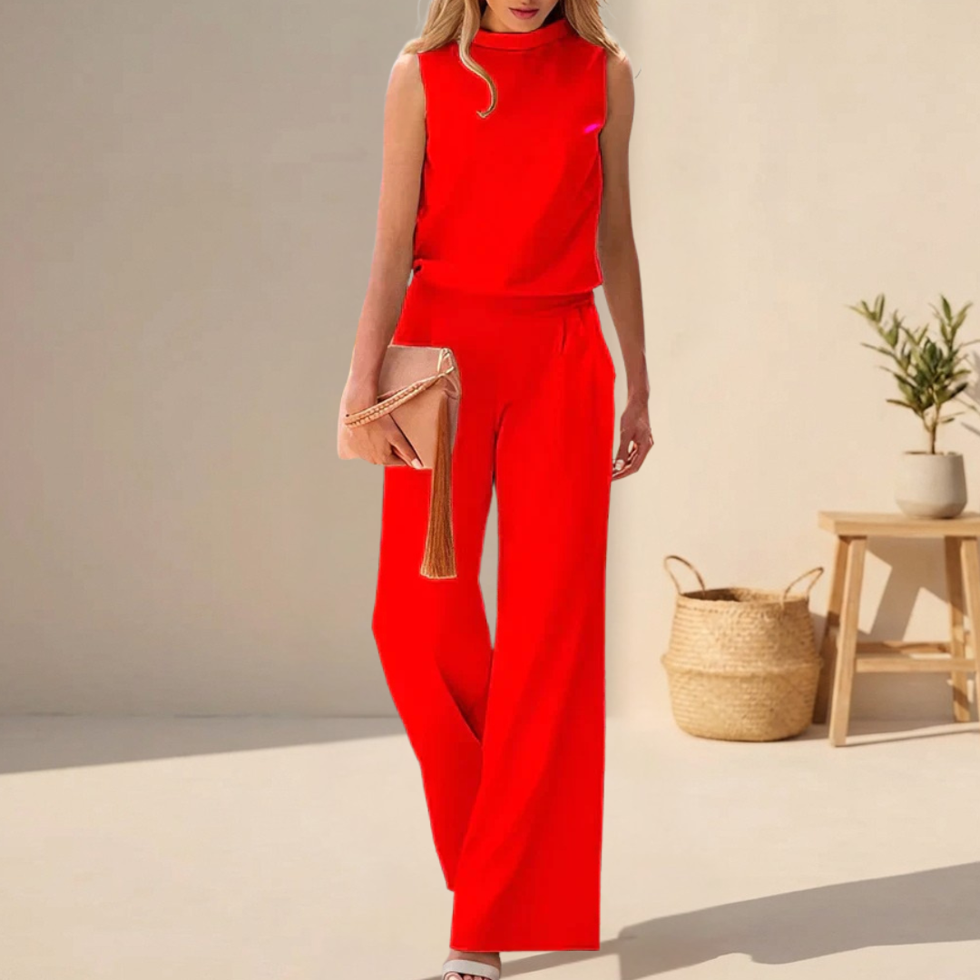 Image of Patricia | Women's Sleeveless High-Waisted Two-Piece Set