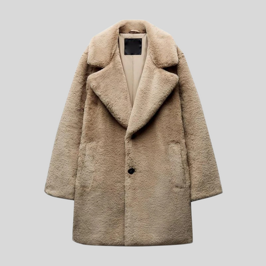 Women's Oversized Teddy Coat - Fashinoza