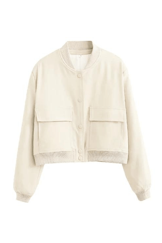 Women's Casual Cropped Jacket - Vonnera