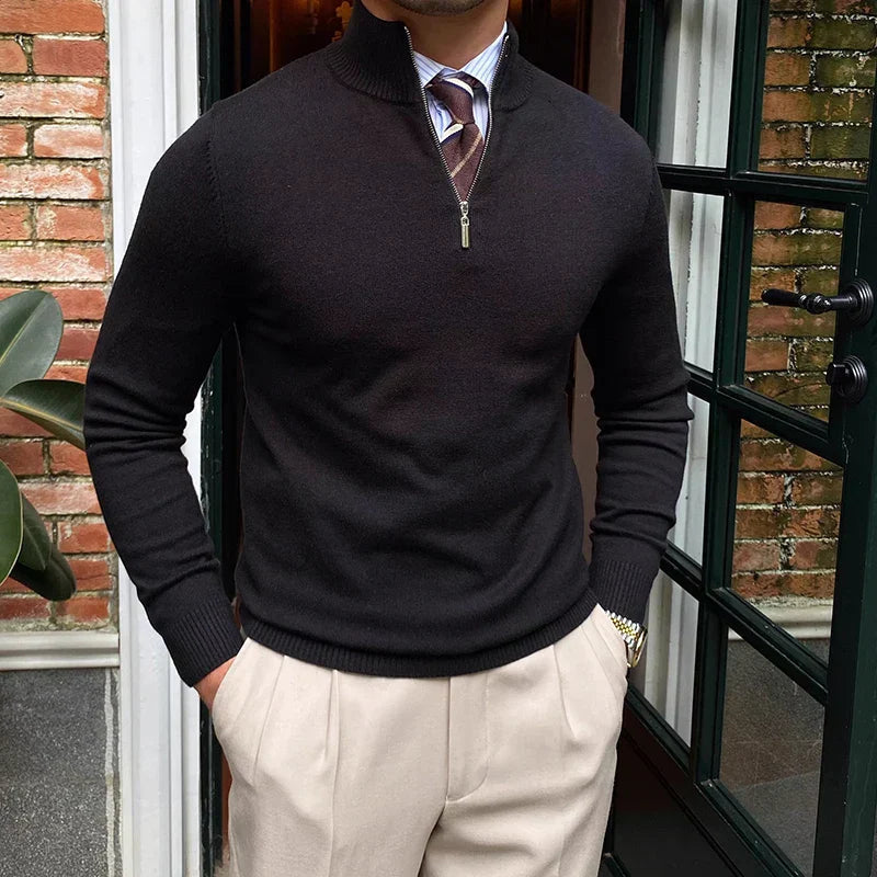 Perry Men's Quarter Zip Sweater - Fashinoza