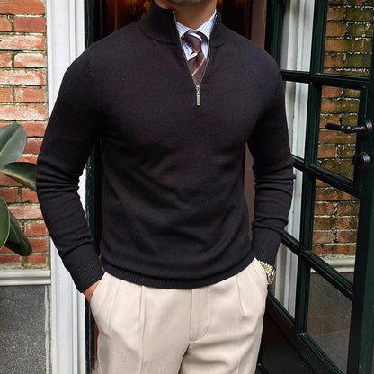 Perry Men's Quarter Zip Sweater - Fashinoza