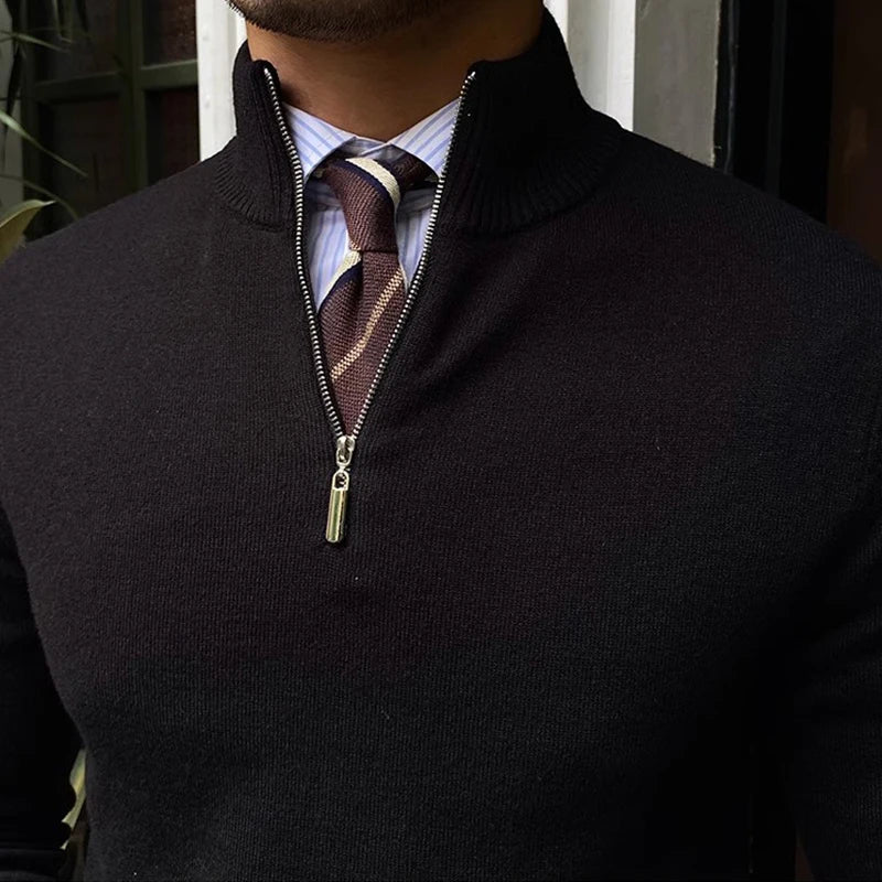 Image of Perry | Men's Quarter Zip Sweater