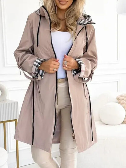Women's Long Hooded Zip Jacket