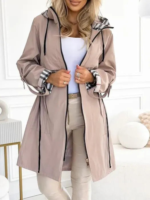 Women's Longline Zip Up Coat