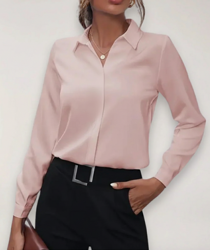 Women's Long Sleeve Collared Blouse