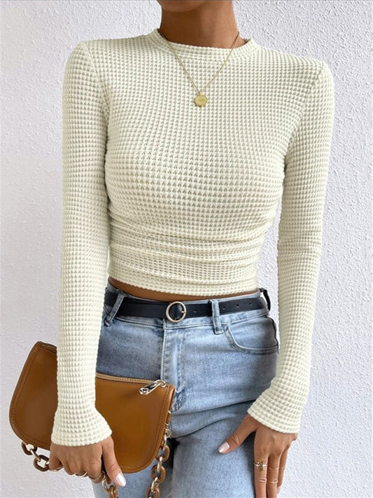 Women's Fitted Long Sleeve Blouse - Fashinoza