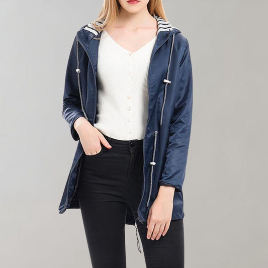 Women's Lightweight Hooded Anorak Jacket - Fashinoza