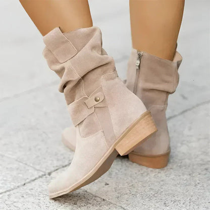 Women's Slouchy Ankle Boots Soft Soles - Fashinoza