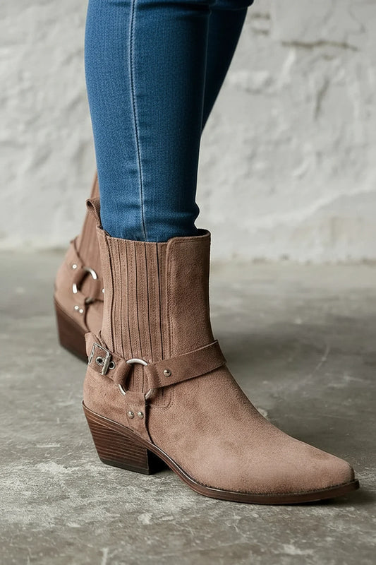 Women's Pointed Toe Ankle Boots - Fashinoza