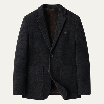 Men's Chenille Blazer Warm Fur Lined - Fashinoza
