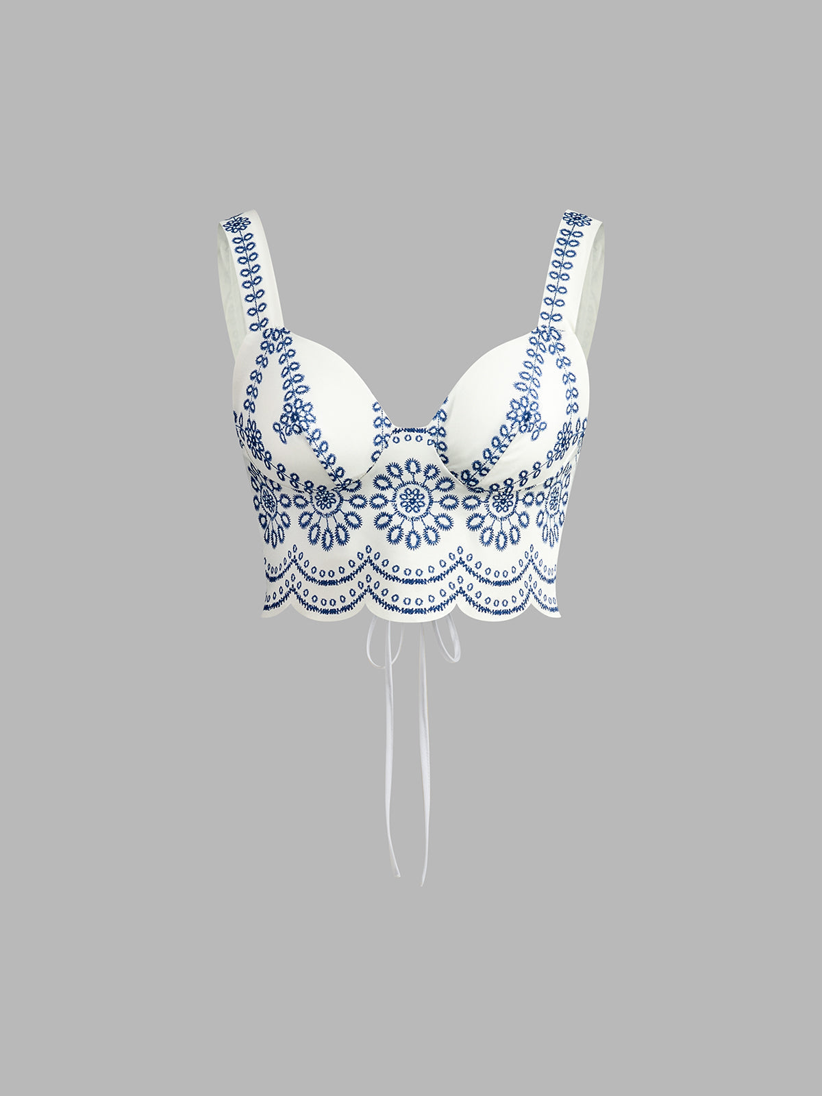 Women's Embroidered Crop And Maxi Skirt Set
