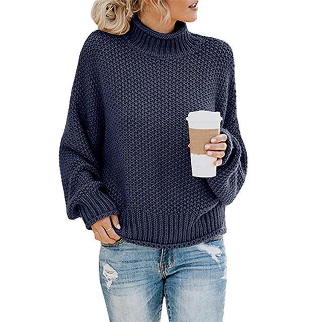 Elegant Women's Wool Sweater - 
Fashinoza