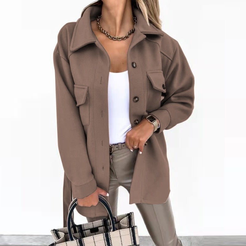 Shirt Jacket Cotton Casual Wear