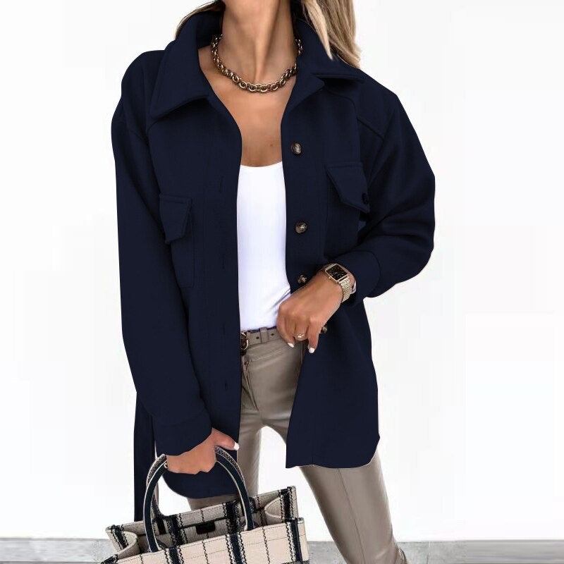 Shirt Jacket Cotton Casual Wear