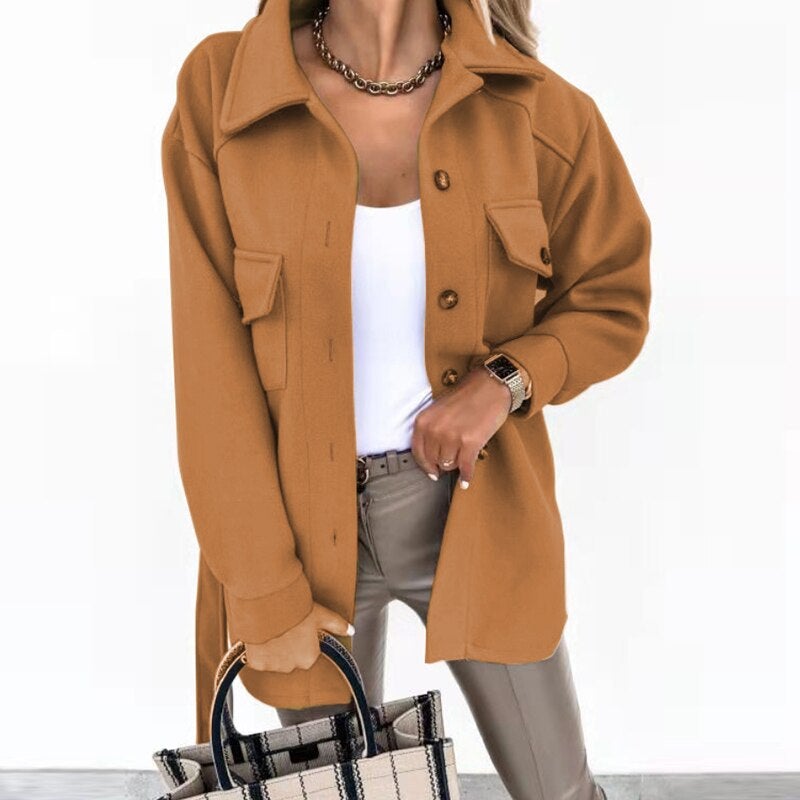 Shirt Jacket Cotton Casual Wear