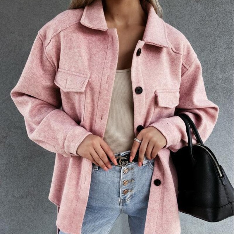 Shirt Jacket Cotton Casual Wear