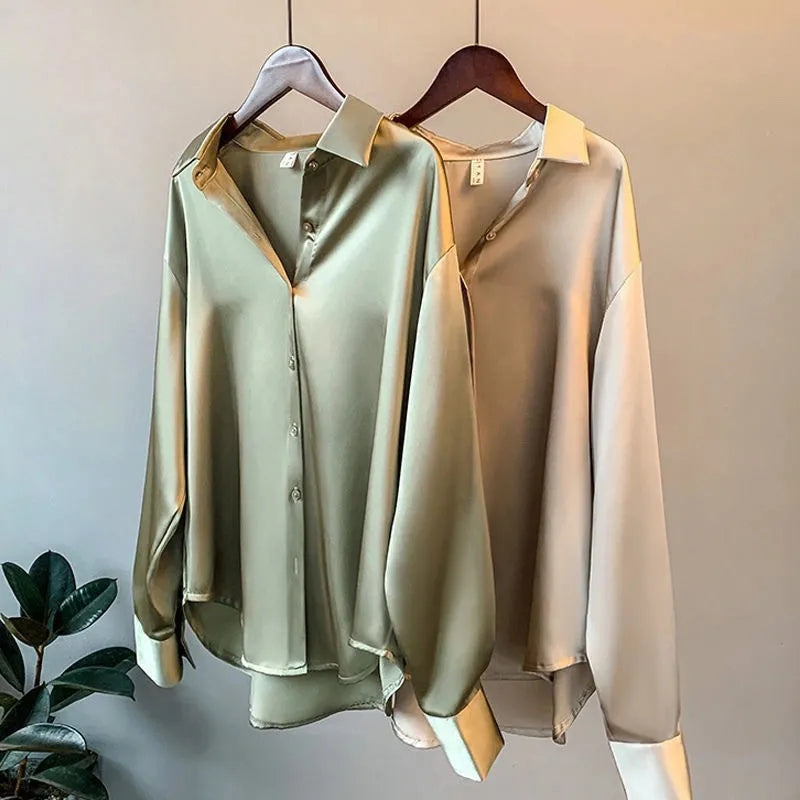 Women's Satin Blouse - Fashinoza