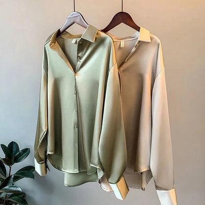 Women's Satin Blouse - Fashinoza