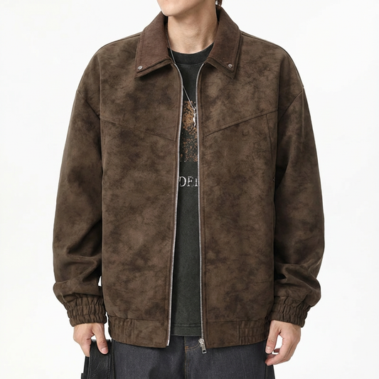Men's Leather Biker Jacket - 
Fashinoza