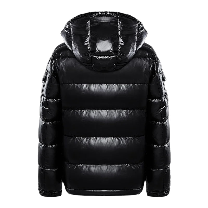 Men's Puffer Jacket Insulated Lightweight Black - Fashinoza