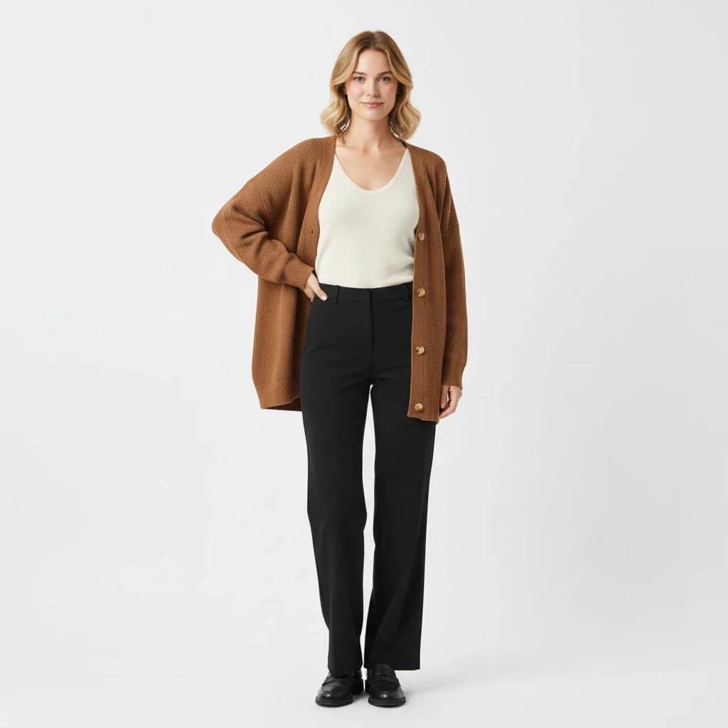 Women's Oversized Ribbed Knit Cardigan