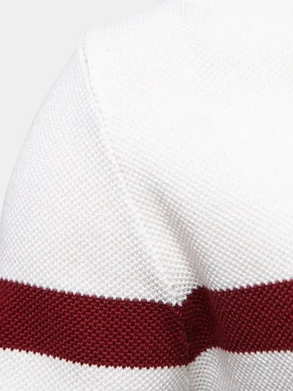 Colorblock Quarter-Zip Sweater